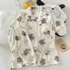 Estilo Mismo de Transmisión en Vivo de Douyin Gato KT Algodón Nube Pijama para Mujer Verano Lindo Dulce Manga Corta Pantalones Cortos Conjunto de Ropa para el Hogar