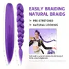Coleta trenzada morada de 26 pulgadas, Rumi de película, para niños y adultos, color universal, extensión de cabello, paquete de coleta