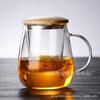 Separador de Té Taza de Té Engrosada Hongo Juego de Tres Piezas Tapa de Bambú Taza de Hongo Taza de Té de Flores Taza de Té para Uso Propio en Oficina y Hogar