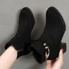 Botines de gamuza esmerilada con suela suave, nueva colección otoño/invierno 2026: botas de cuero cómodas, antideslizantes, duraderas, forradas de felpa para abrigar y ligeras