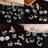 Pinzas para Orejas de Mariposa de Circonita Super Brillantes Estilo Coreano para Mujeres Sin Perforaciones, Exquisitas Pinzas para Cartílago, Pendientes de Moda y Versátiles con un Diseño Único