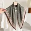 Lenço quadrado étnico de 70% algodão e linho, lenço de pescoço feminino estilo coreano, lenço de cabeça fino, lenço de veludo