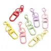 Hebilla de puerta en forma de U de aleación de zinc pintada de colores con cierre de langosta juego de dos piezas llavero de bricolaje juguete accesorio de hebilla colgante venta al por mayor