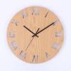 Relojes Personalizados al por Mayor del Fabricante, Relojes de Pared Sencillos de Madera Maciza, Relojes Digitales Huecos Estilo Japonés para Uso Doméstico en la Sala de Estar