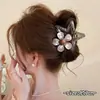 Pinza para el pelo de estrella de cinco puntas con flor estilo coreano para mujer 2026 Pinza para el pelo nueva Pinza de tiburón de alta gama Pinza para el pelo para toda la parte trasera de la cabeza