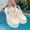 Sandalias de Verano para Mujer, Lindas, de Encaje, Cerradas por Delante, de Suela Gruesa, Cómodas, para Uso Diario en Interiores y Exteriores, Sandalias Casuales para Estudiantes