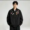 2026 Nova Jaqueta com Gola Alta Marca da Moda Primavera e Outono High Street Motociclista Piloto Jaqueta de Beisebol Casual Estilo Americano Casaco Masculino