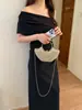 Bolso Bandolera Nuevo, Bolso de Noche, Bolso de Banquete para Mujer, Bolso de Noche Incrustado de Diamantes, Bolso Bandolera Cheongsam, Bolso de Mano Versátil y Elegante para Vestido