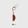 Chaveiro de Couro Minimalista para Pescoço, Colar com Pingente Longo de Couro Artístico Retrô, Pingente de Design Casual de Nicho para Mulheres