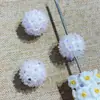Nova Caneta de Flor de Argila Resistente com Contas Bola de Strass Furo Reto Contas DIY Chaveiro de Celular Acessórios de Corrente para Bolsa