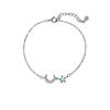 Pulsera de luna Plata de ley Niña diseño nicho ins novias lujo ligero Pulsera de alto sentido pulsera regalo
