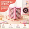 Estante de Almacenamiento para Cuentas de Color Rosa Flor de Cerezo con 240 Compartimentos, Estante de Exhibición de Almacenamiento de Escritorio para Cuentas de Gran Capacidad con Rotación de 360 Grados, Caja de Almacenamiento
