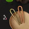 Grampo de cabelo em forma de U grampo de madeira de pêssego sândalo verde placa de cabelo antiga cabeça de bola acessórios para roupas chinesas temperamento high-end simples