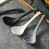 Colher de Mingau Estilo Japonês Colher Grande de Cerâmica Colher de Sopa com Cabo Longo Colher Colher de Sopa Colher Pequena Colher Grande Colher de Mingau