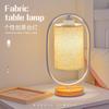 Lámpara de Mesa Nórdica Dormitorio Simple Personalidad Creativa Nuevo Chino Tela Lámpara de Noche Retro Lámpara de Ambiente Madera Sólida