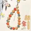 Cadena para teléfono mantra de seis caracteres raíz de Bodhi, pulsera de loto para la buena suerte, colgante de gato de la fortuna de alta gama para mujer