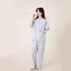 Pijama de Mujer Estilo Japonés, Clase A, Verano 2025 Nuevo Algodón Puro Gasa de Doble Capa Sencillo Manga Corta Cómodo Conjunto de Ropa de Casa para Pareja