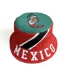 Chapéu de Pescador com Estampa Completa da Bandeira do México da Copa do Mundo Transfronteiriça de 2026 Chapéu de Sol para Atividade em Grupo Chapéu de Sol para Exterior