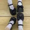 Zapatos Mary Jane de Tacón Grueso de Tacón Alto para Mujer 2025 Nuevos Otoño e Invierno Estilo Preppy Zapatos Negros Bailarinas Planas con Lazo para Mujer