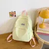 Nueva Bolsa de Hombro Doble Ins Casual Simple para Mujer Color Sólido Estilo Japonés Estilo Academia Mochila Escolar para Niñas Alta Apariencia Mochila de Viaje