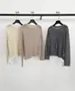 Cardigan de Malha Hollow Mesh Estilo Zen Han Xun Outono Inicial 2026 Novo Gola Redonda Manga Longa Emagrecedor Top 27108