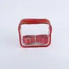 Bolsa de Ombro Colorida com Zíper Impermeável Bolsa de Armazenamento Transparente em PVC para Mulheres Bolsa Transparente Portátil para Uso Externo