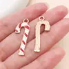 30 accesorios para joyería DIY: Árbol de Navidad de dibujos animados estilo gota de aceite, muñeco de nieve, Papá Noel y campanas como colgantes de regalo hechos de aleación de zinc