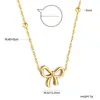 Brincos de Laço Elegantes Franceses Colar Conjunto de Joias Pulseira de Aço Inoxidável Joias Atacado