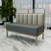 Mobiliario de Restaurante Mesa de Comedor de Pizarra Personalizada para Restaurante Occidental Sofá de Cabina Semicircular de Acero Inoxidable Combinación Mesas y Sillas Comerciales para Restaurante