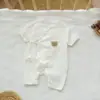 Categoría Ropa de Gateo de Algodón Puro de Gasa para Recién Nacidos, Mamelucos de Manga Corta para Bebés y Niños Pequeños, Ropa de Gateo para Niños y Niñas, Ropa de Verano para Niños