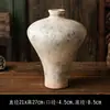 Vaso de Cerâmica Estilo Wabi-Sabi Retrô para Entrada de Casa, Gabinete de TV, Pote Manchado de Grés Antigo, Decoração para Arranjo de Flores de Pousada, Enfeites