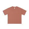 Camiseta Europeia Transfronteiriça 260g Manga Curta Algodão Puro Corte Solto Oversized Tendência Marca Masculina Ombro Caído com Estampa