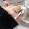 Anillo de Esmalte Rojo Vino con Forma de Corazón de Moda de Alta Gama para Mujer, Versátil Metal Minimalista Estilo Nuevo Anillo Abierto Joyería