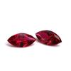 Piedra Suelta de Corindón Rojo Forma Marquesa #8, Forma de Oliva Tamaño 8, Cara de Anillo de Gema Sintética de Corindón Rojo Rubí, Al por Mayor en Stock.