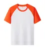 Camisa Cultural Esportiva de Trabalho Oversized de Algodão Puro com Manga Raglan Curta, Gola Redonda, Caimento Solto, Pesada, Transfronteiriça, DIY