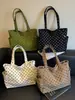 Bolsa Tote Grande Estilo Coreano 2026 Nova com Bolinhas para o Dia a Dia Preguiçoso Bolsa Feminina Versátil Bolsa de Ombro Estilosa Bolsa de Tecido Mulheres