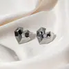 Brincos de Pérola Coreanos de Alta Qualidade 2026, Agulha de Prata Estilo Vintage Chanel Diamante Colorido Estrela de Oito Pontas Brincos de Tarraxa Atacado