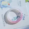 Pulsera de Jade Natural Tipo Hielo, Pulsera de Ágata Semi-Agua Semi-Tierra para Mujeres, Pulsera de Jade Transparente Tipo Hielo Semi-Agua Semi-Tierra, Calcedonia Tipo Hielo Regalo para Novia