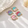 Pendente de flor redonda com óleo gota DIY colar pulseira berloque acessórios de joia vendas diretas de fábrica pode misturar lote transfronteiriço