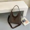 Bolso de lona con estampado de leopardo para el día a día, estilo casual, nuevo bolso de mano de moda coreana para mujer 2026, gran capacidad, bolso de hombro, bolso cruzado