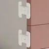 Fechador de Porta de Geladeira Doméstica, Trava Anti-Abertura Sem Furo, Fixador de Parafuso de Porta Adesivo, Trava de Segurança para Bebês
