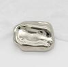 Botões de metal de formato retangular irregular costurados à mão botão para casaco feminino suéter cardigã de tricô botões decorativos