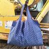 Bolsa de Compras Plegable para Supermercado Tela Floral Portátil Poliéster Bolsa de Almacenamiento Portátil Gran Capacidad Rectangular Engrosada Venta al por Mayor