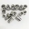 En Stock Al Por Mayor Acero Inoxidable 316 Cabeza Plana Nervadura Vertical Semi-Hexagonal Tuerca Remachable Cabeza Avellanada Moleteada Agujero Ciego Tuerca Fabricante