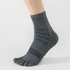 Calcetines de Cinco Dedos para Hombre, Calcetines Finos de Algodón para Verano, Calcetines de Cinco Dedos Antibacterianos, Calcetines de Malla Transpirable hasta la Pantorrilla con Dedos Separados, Calcetines de Dedos Divididos para Hombre al por Mayor