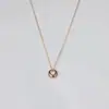 Collar de Anillo Pequeño que No se Desvanece, Suave y Elegante para Mujer, Cadena de Clavícula de Verano, Estilo Fresco de Lujo Accesible Sencillo y de Moda, Regalo