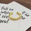 Anel Minimalista Vintage Liso Estreito Francês Retrô Escovado Geométrico Irregular Personalidade Anel para Mulheres