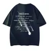 Camiseta de Manga Corta de Algodón Puro de Peso Pesado 260g para Hombre, Ajuste Holgado de Verano, Camiseta Base Estampada No Transparente, Top de Marca de Moda, Camiseta de Hombre