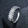 AliExpress Amazon comercio electrónico transfronterizo al contado Europa y Estados Unidos popular hip hop fila única cuadrado circonio microincrustación anillo mujer Venta al por mayor