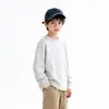 Camiseta Cálida de Manga Larga Estilo Coreano Otoño e Invierno Nueva para Niños, Camiseta Gruesa Lisa de Color Sólido para Niños, Camiseta Base para Niñas